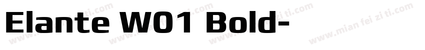 Elante W01 Bold字体转换